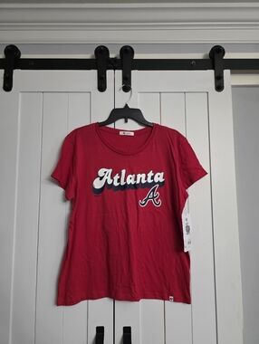 Atlanta Braves Racer Red Tee. NEW!